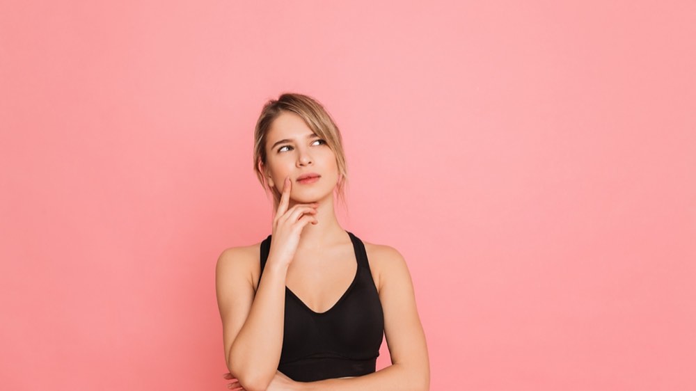A young woman thinking